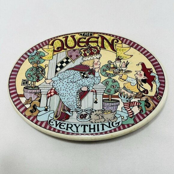 Mary Engelbreit Queen Plaque Sign Santa Barbara Women Display Shelf Desk Oval - Picture 11 of 12